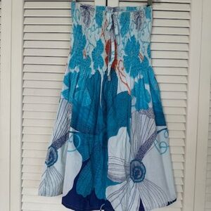 (NWOT)  WOMEN'S CYN SUNDRESS BY CYNTHIA MEHRA, STRAPLESS OR WITH NECK STRAP